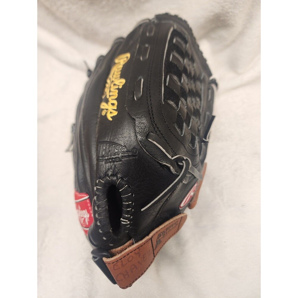 Rawlings Baseball Glove Black Renegade Series RS1408 14" RHT With Ball